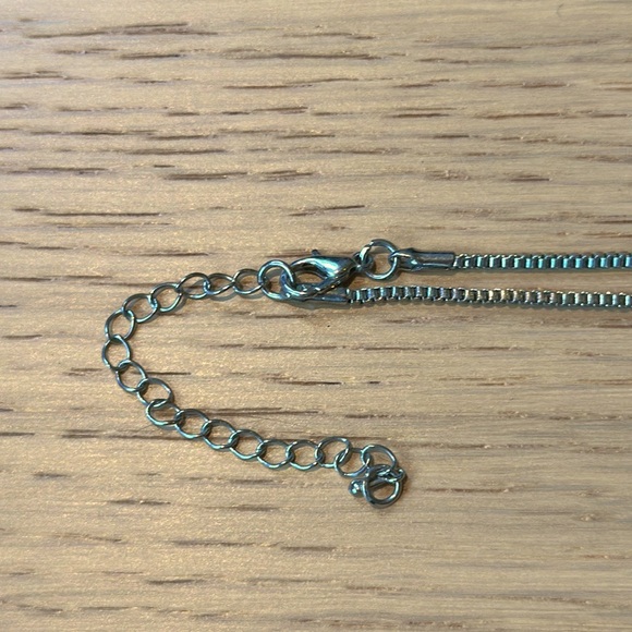 Silver and Rhinestone Long Necklace - Picture 5 of 5